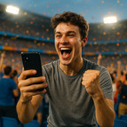 Ecstatic fan